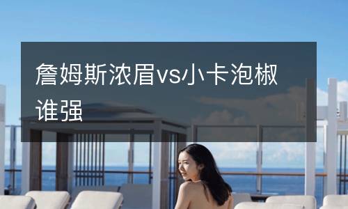 詹姆斯濃眉vs小卡泡椒誰強