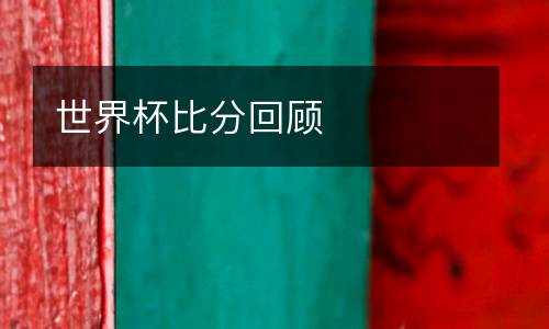 世界杯比分回顧